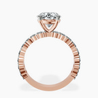 10kt Rose Gold Lillian Side Oval Lab Diamond Eternity Ring side right image one