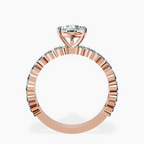10kt Rose Gold Lillian Side Oval Lab Diamond Eternity Ring side right image one
