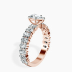 18kt Rose Gold Lillian Side Oval Lab Diamond Eternity Ring standing product image one