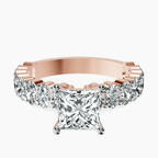 10kt Rose Gold Lillian Side Oval Lab Diamond Eternity Ring front image