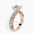 10kt Rose Gold Lillian Side Oval Lab Diamond Eternity Ring standing product image one