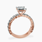 10kt Rose Gold Lillian Side Oval Lab Diamond Eternity Ring side right image one
