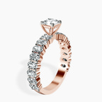 18kt Rose Gold Lillian Side Oval Lab Diamond Eternity Ring standing product image one