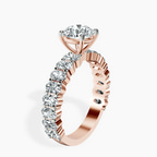 18kt Rose Gold Lillian Side Oval Lab Diamond Eternity Ring standing product image one