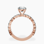 18kt Rose Gold Lillian Side Oval Lab Diamond Eternity Ring side right image one