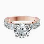 18ct Rose Gold Lillian Side Oval Lab Diamond Eternity Ring front image