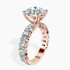 10kt Rose Gold Lillian Side Oval Lab Diamond Eternity Ring standing product image one