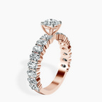 14kt Rose Gold Lillian Side Oval Lab Diamond Eternity Ring standing product image one