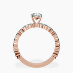 14kt Rose Gold Lillian Side Oval Lab Diamond Eternity Ring side right image one