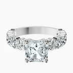Platinum Lillian Side Oval Lab Diamond Eternity Ring front image