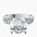 Platinum Lillian Side Oval Lab Diamond Eternity Ring front image
