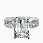 Platinum Lillian Side Oval Lab Diamond Eternity Ring front image