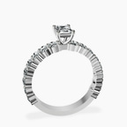 Platinum Lillian Side Oval Lab Diamond Eternity Ring side right image one