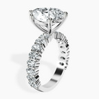 Platinum Lillian Side Oval Lab Diamond Eternity Ring standing product image one