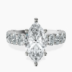 Platinum Lillian Side Oval Lab Diamond Eternity Ring front image