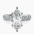 Platinum Lillian Side Oval Lab Diamond Eternity Ring front image