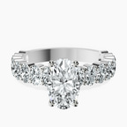 Platinum Lillian Side Oval Lab Diamond Eternity Ring front image