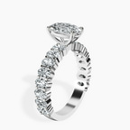 Platinum Lillian Side Oval Lab Diamond Eternity Ring standing product image one
