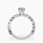 Platinum Lillian Side Oval Lab Diamond Eternity Ring side right image one