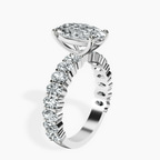 2.99 ct. oval Lillian Side Oval Ring in 14kt white gold standing product image one
