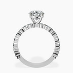 2.99 ct. oval Lillian Side Oval Ring in 14kt white gold side right image one