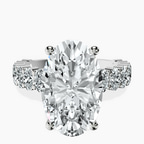 Platinum Lillian Side Oval Lab Diamond Eternity Ring front image