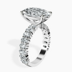 Platinum Lillian Side Oval Lab Diamond Eternity Ring standing product image one