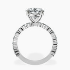 Platinum Lillian Side Oval Lab Diamond Eternity Ring side right image one