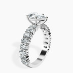 1.35 ct. pear Lillian Side Oval Ring in 18kt white gold standing product image one