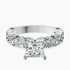 Platinum Lillian Side Oval Lab Diamond Eternity Ring front image