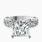 Platinum Lillian Side Oval Lab Diamond Eternity Ring front image