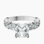 Platinum Lillian Side Oval Lab Diamond Eternity Ring front image