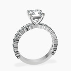 Platinum Lillian Side Oval Lab Diamond Eternity Ring side right image one
