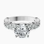 14ct White Gold Lillian Side Oval Lab Diamond Eternity Ring front image