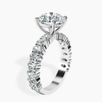 18kt White Gold Lillian Side Oval Lab Diamond Eternity Ring standing product image one