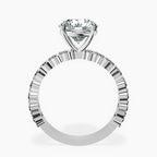 18kt White Gold Lillian Side Oval Lab Diamond Eternity Ring side right image one