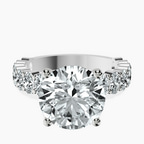 Platinum Lillian Side Oval Lab Diamond Eternity Ring front image