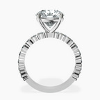 Platinum Lillian Side Oval Lab Diamond Eternity Ring side right image one
