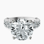 Platinum Lillian Side Oval Lab Diamond Eternity Ring front image