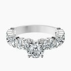 14kt White Gold Lillian Side Oval Lab Diamond Eternity Ring front image