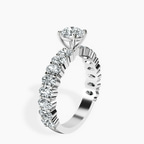 14kt White Gold Lillian Side Oval Lab Diamond Eternity Ring standing product image one