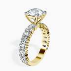 2.91 ct. asscher Lillian Side Oval Ring in 18kt yellow gold standing product image one