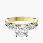 18ct Yellow Gold Lillian Side Oval Lab Diamond Eternity Ring front image