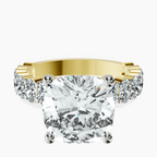 10kt Yellow Gold Lillian Side Oval Lab Diamond Eternity Ring front image