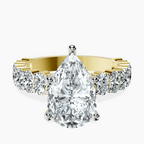 18kt Yellow Gold Lillian Side Oval Lab Diamond Eternity Ring front image