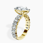 18kt Yellow Gold Lillian Side Oval Lab Diamond Eternity Ring standing product image one