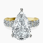 18kt Yellow Gold Lillian Side Oval Lab Diamond Eternity Ring front image