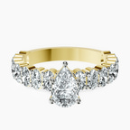 14kt Yellow Gold Lillian Side Oval Lab Diamond Eternity Ring front image