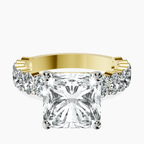 18kt Yellow Gold Lillian Side Oval Lab Diamond Eternity Ring front image