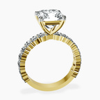 18kt Yellow Gold Lillian Side Oval Lab Diamond Eternity Ring side right image one